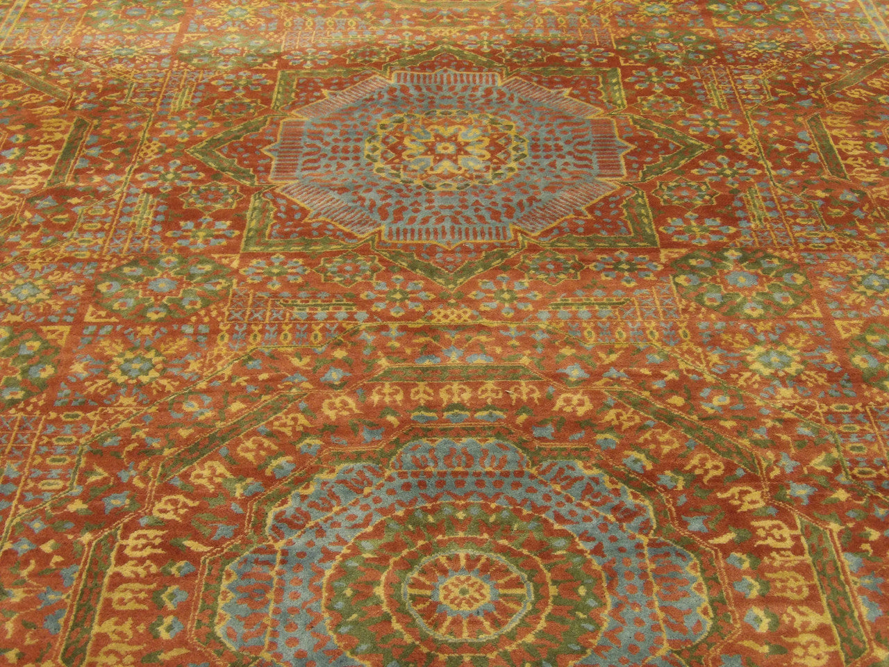 Back of Mamluk Oushak Natural Dye hand-knotted rug