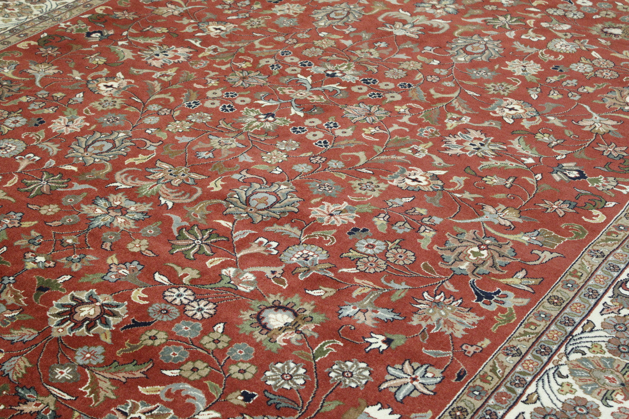 Back of Traditional Fine Herati hand-knotted rug