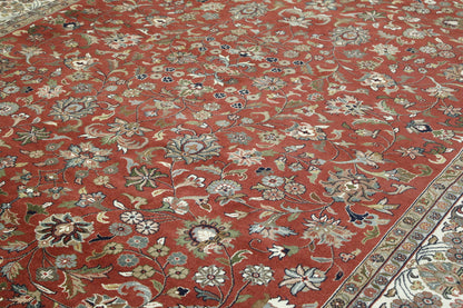 Back of Traditional Fine Herati hand-knotted rug