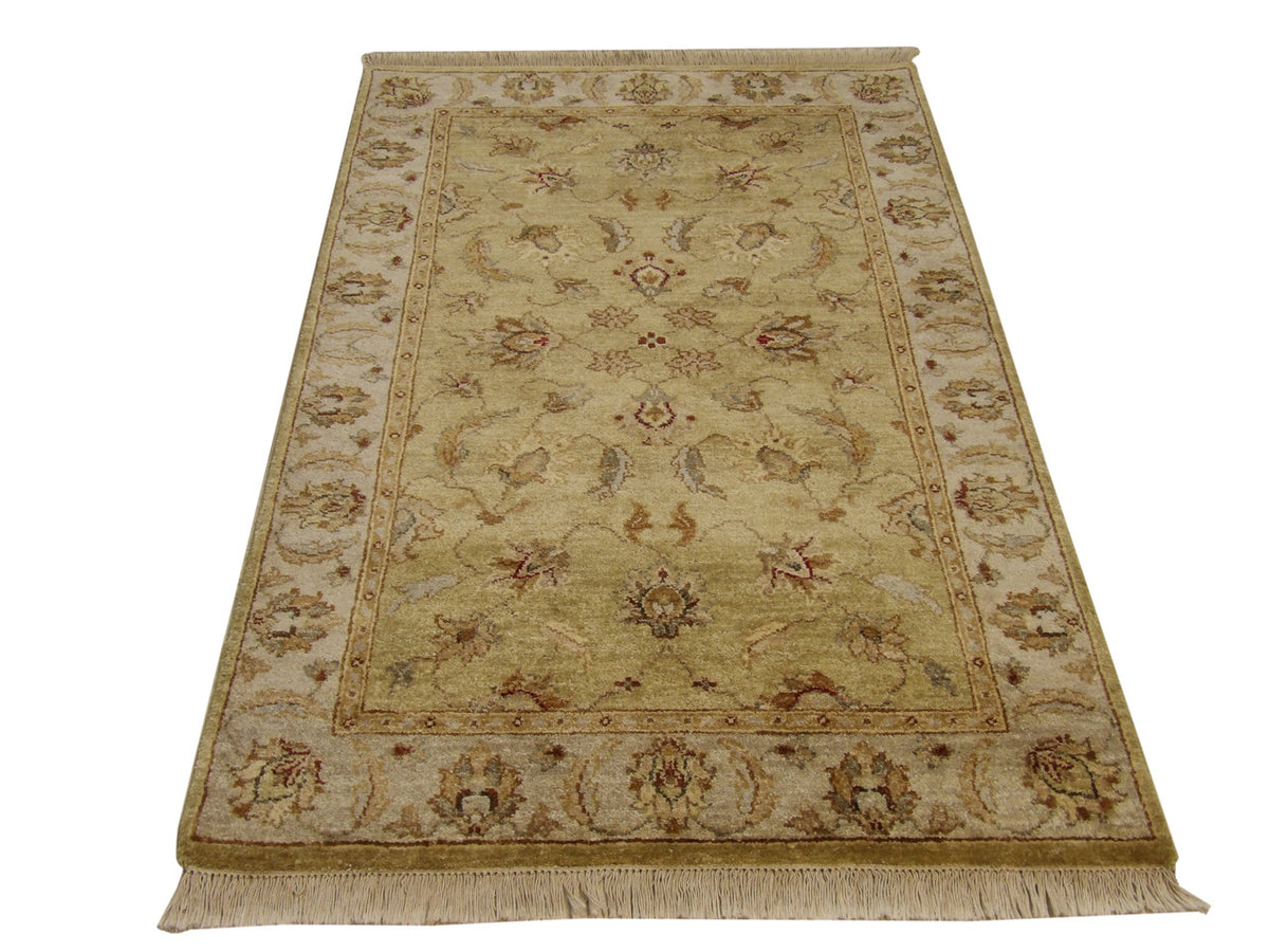Traditional hand-knotted wool rug in Blue, 3'1" x 5'1", SKU w112