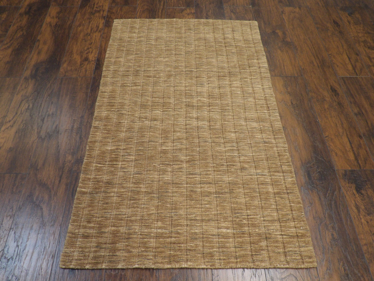 Close-up of wool pile, Brown rug