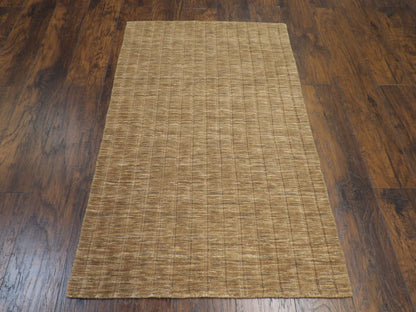 Close-up of wool pile, Brown rug