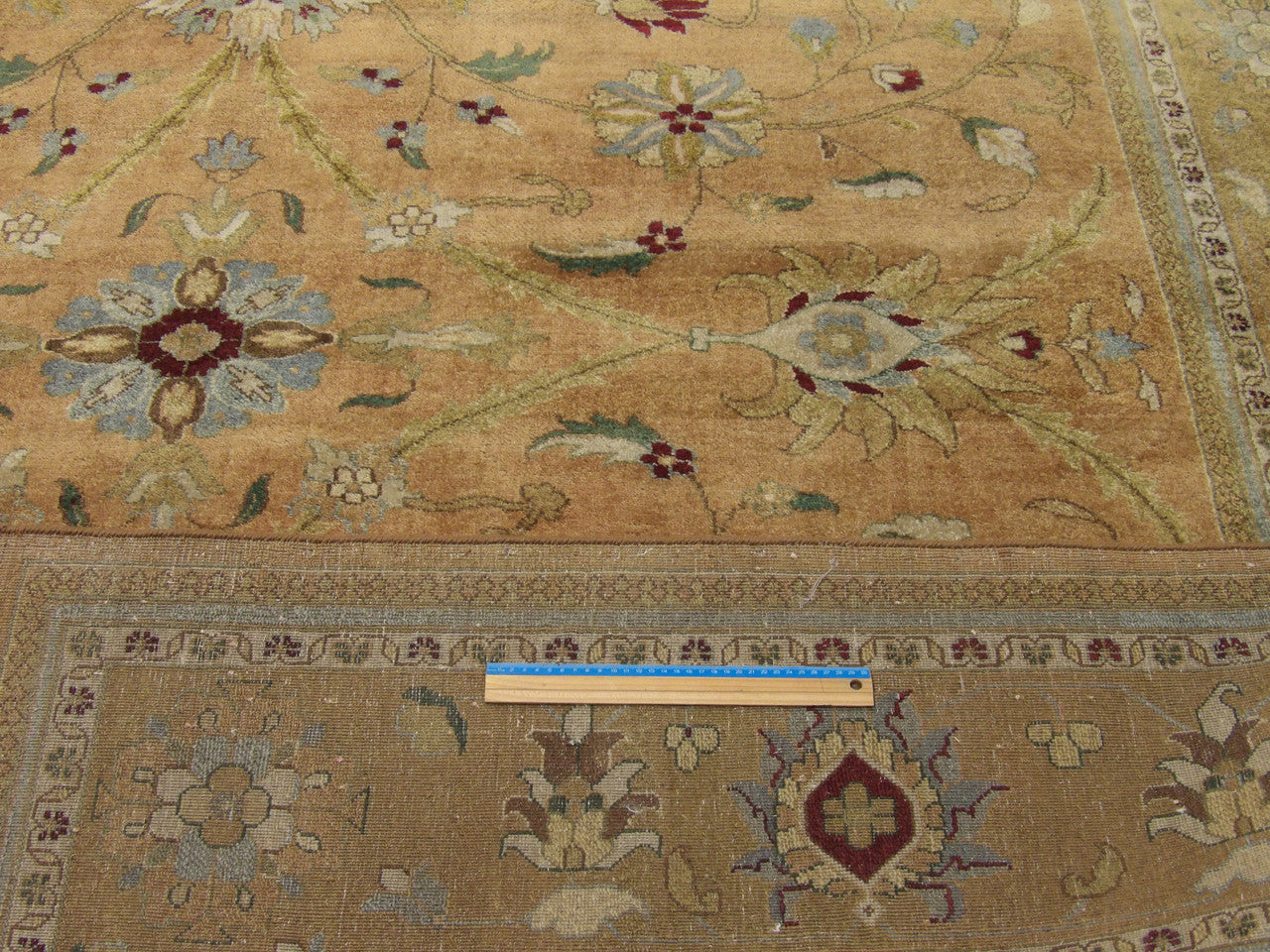 Full room view of fine Persian Ziegler hand-knotted rug