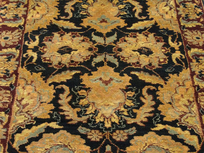 Back of Jaipur Kashan hand-knotted rug