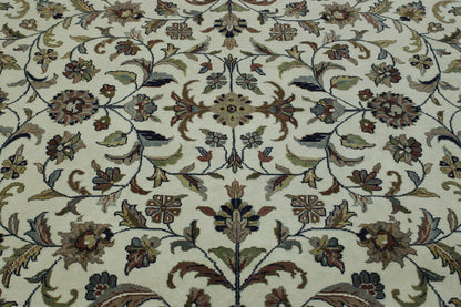 Brown & Beige Traditional Fine Herati rug in room setting