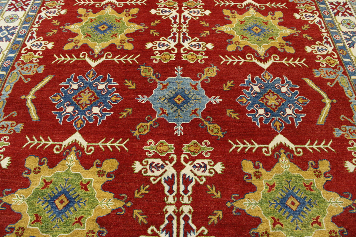 Full view of Tribal Super Kazak rug