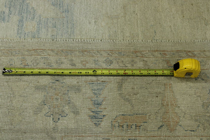 Close-up of wool pile, Blue & Gray rug