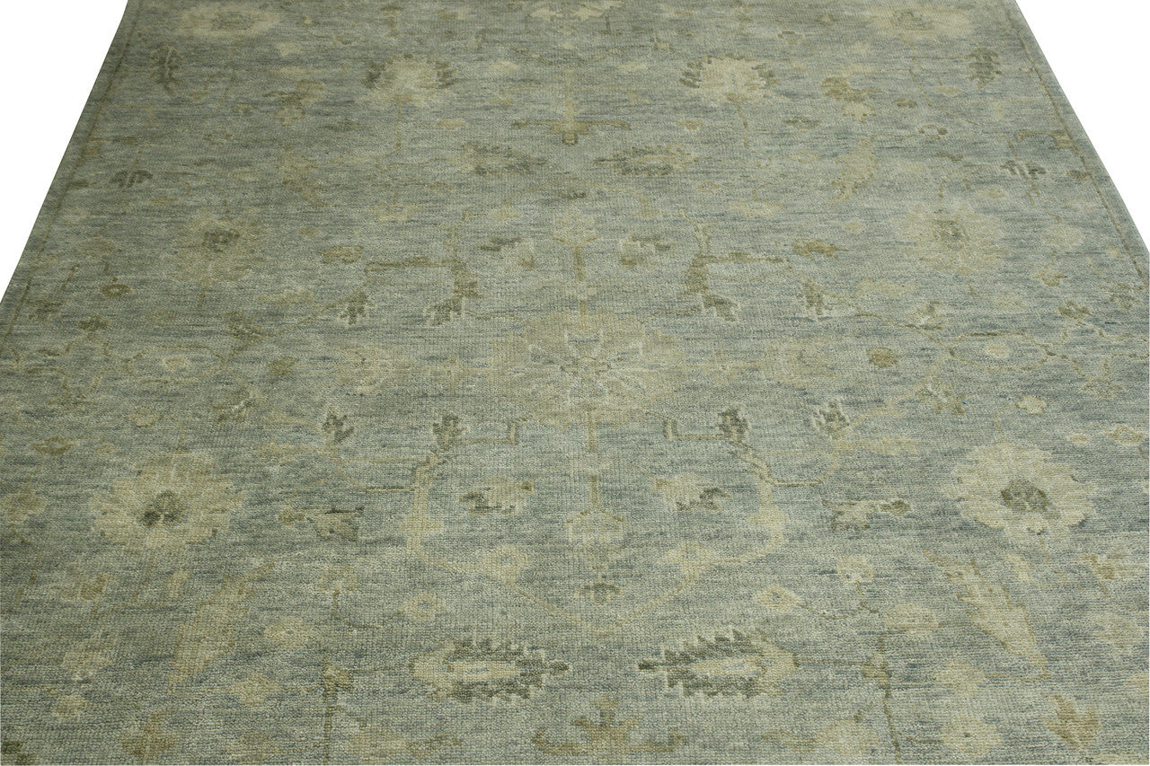 Back of Oushak Ziegler hand-knotted rug
