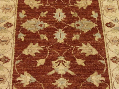 Back of Oushak Chobi Natural Dye hand-knotted rug