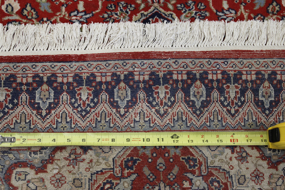 Back of Traditional Tabriz Design hand-knotted rug