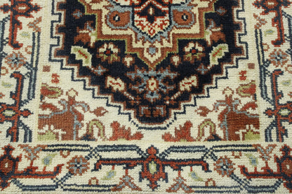 Full view of Tribal Heriz rug