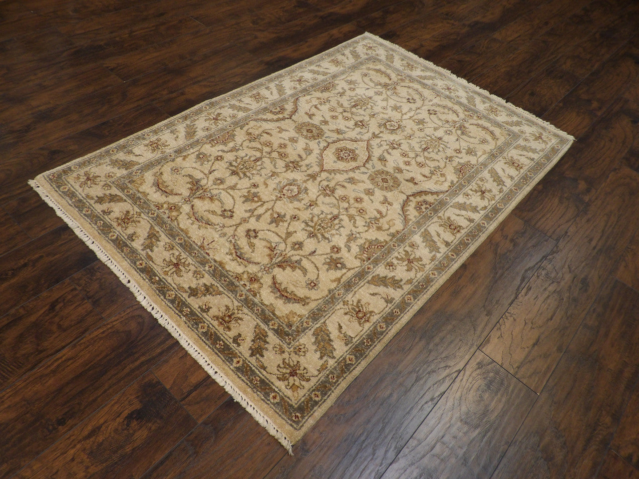 Chobi pattern detail, natural dye rug