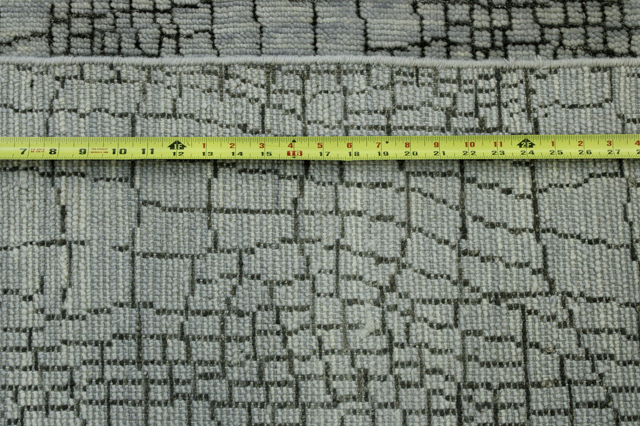 Close-up of wool pile, Brown & Gray rug