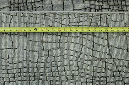 Close-up of wool pile, Brown & Gray rug