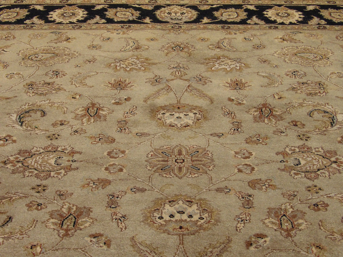Chobie Oushak / Peshawar hand-knotted wool rug in Black, 8'0" x 10'0", SKU w963