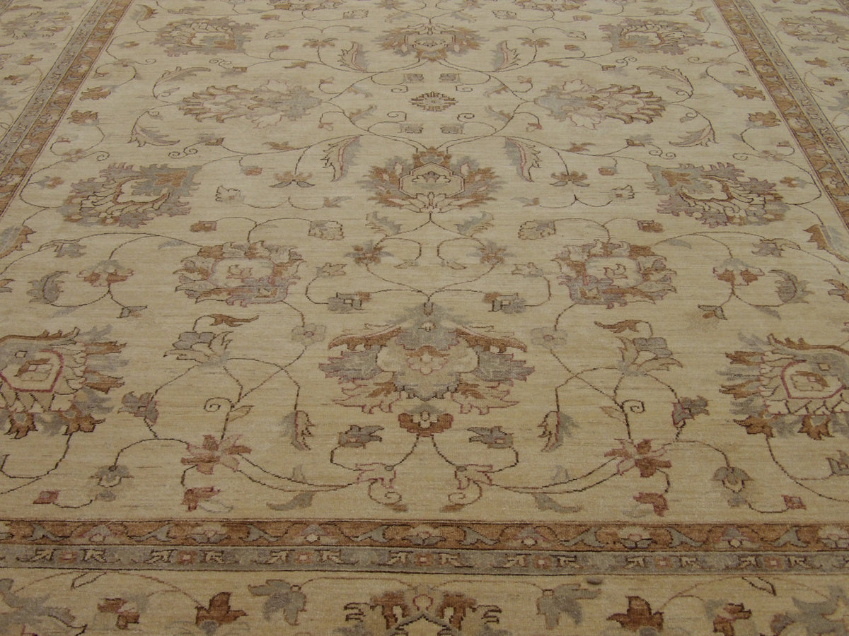 Close-up of wool pile, Beige rug