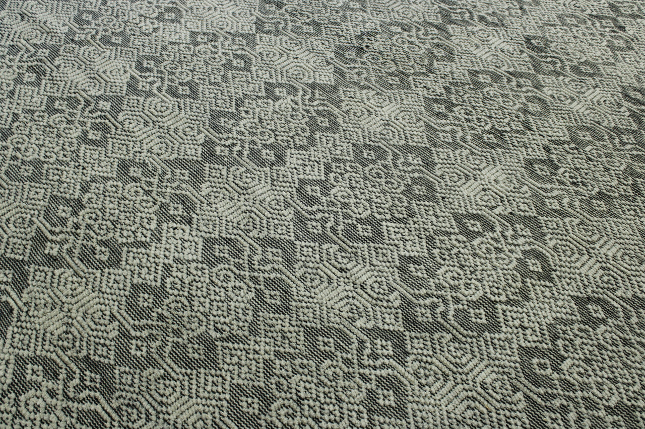 Close-up of wool pile, Gray rug