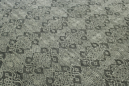 Close-up of wool pile, Gray rug