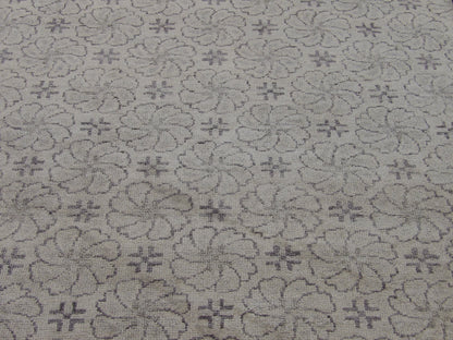 Back of Transitional Rose Design hand-knotted rug