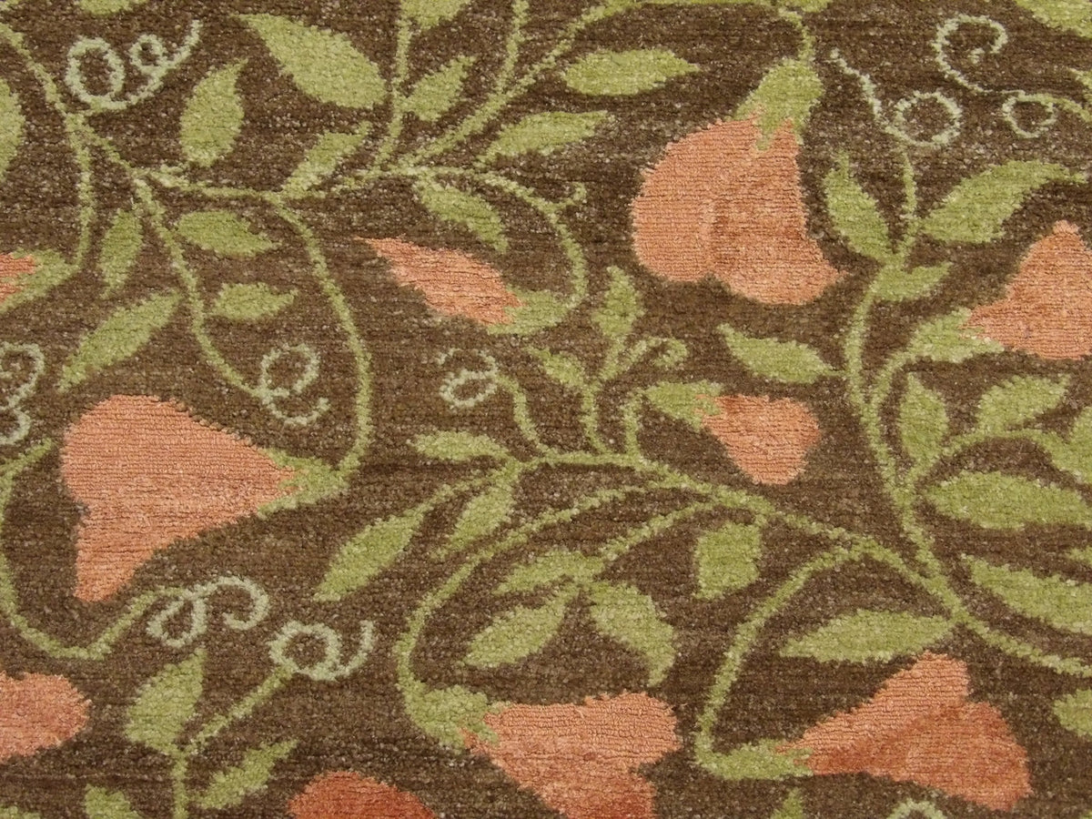 Transitional Tibetan Pear Design rug border detail