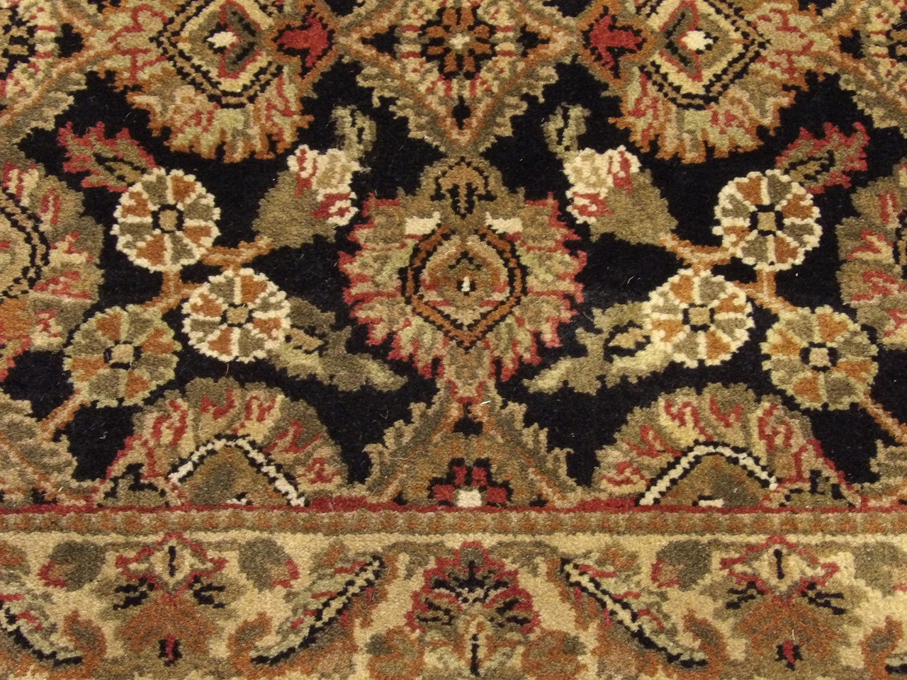 Jaipur Kashan runner edge and fringe detail