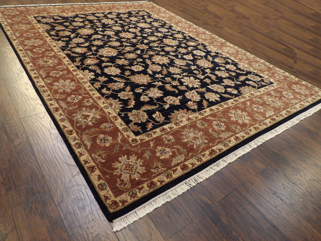 Ziegler Traditional hand-knotted wool rug in Black, 9'0" x 12'0", SKU w240