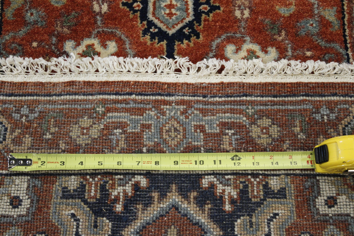 Back of Tribal Indo Sherapi hand-knotted rug