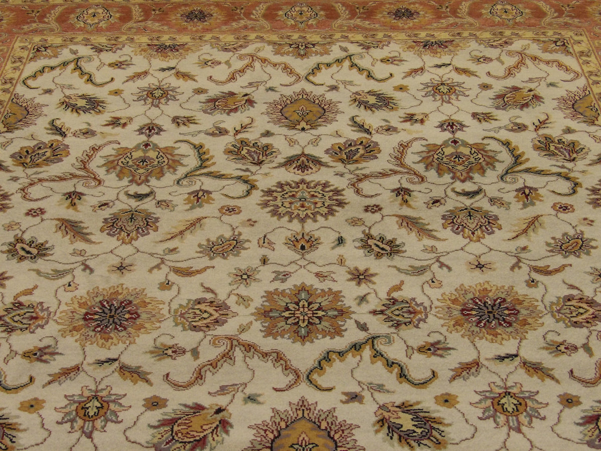 Back of Fine Ziegler Tie Dye hand-knotted rug