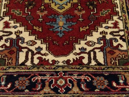 Full view of Persian Heriz rug