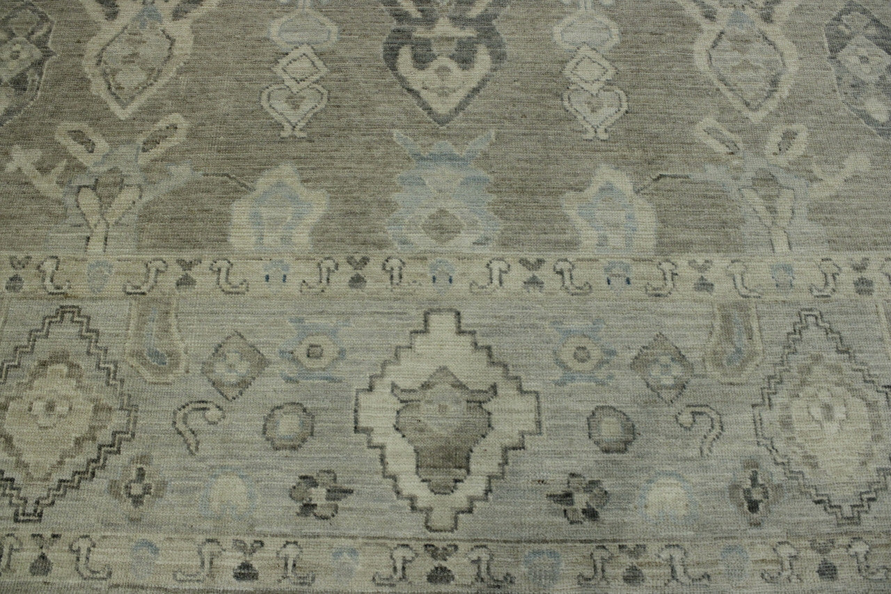 Back of Oushak Wash Chobi hand-knotted rug