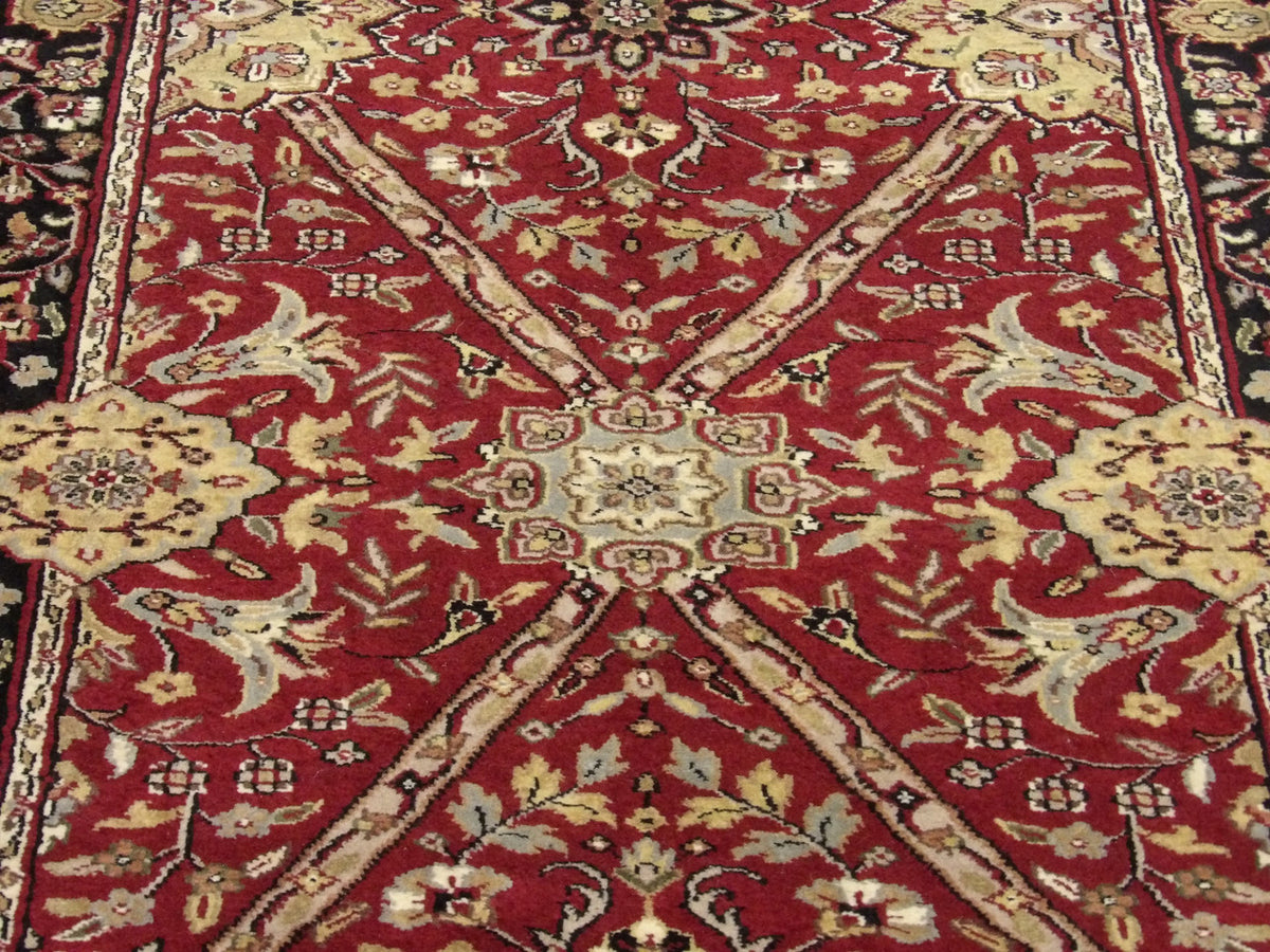 Back of Persian Tabriz hand-knotted runner