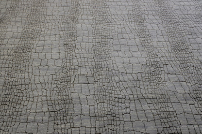 Full view of Modern Ikat Design rug