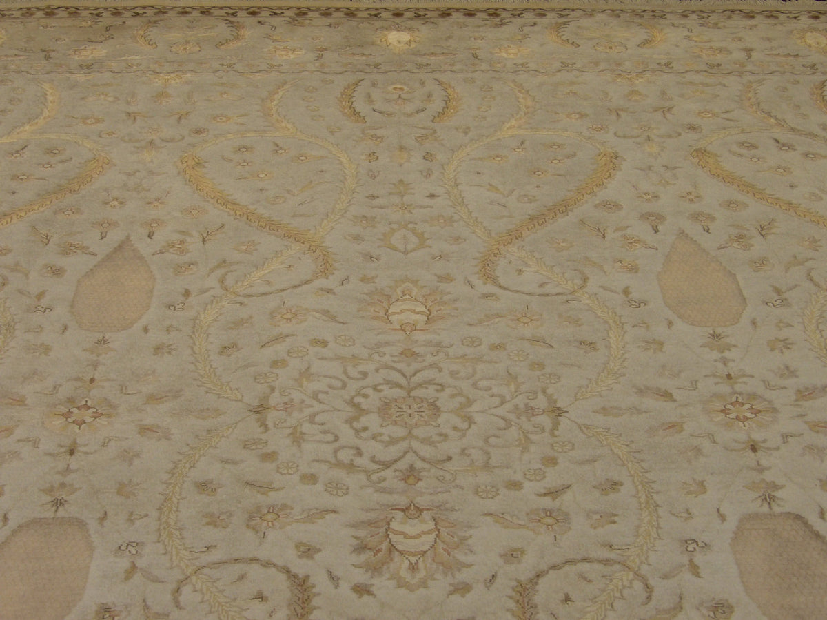 Back of Fine Persian Haji Jalili hand-knotted rug