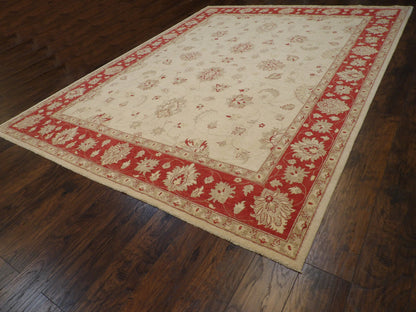 Oushak Chobie Natural-dye 9'0"x12'0" Hand-knotted Rug -w296
