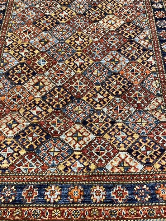 Tribal Nomad Vege Dye Wool Hand Knotted Rug 3'06''x4'09''  - AR78682