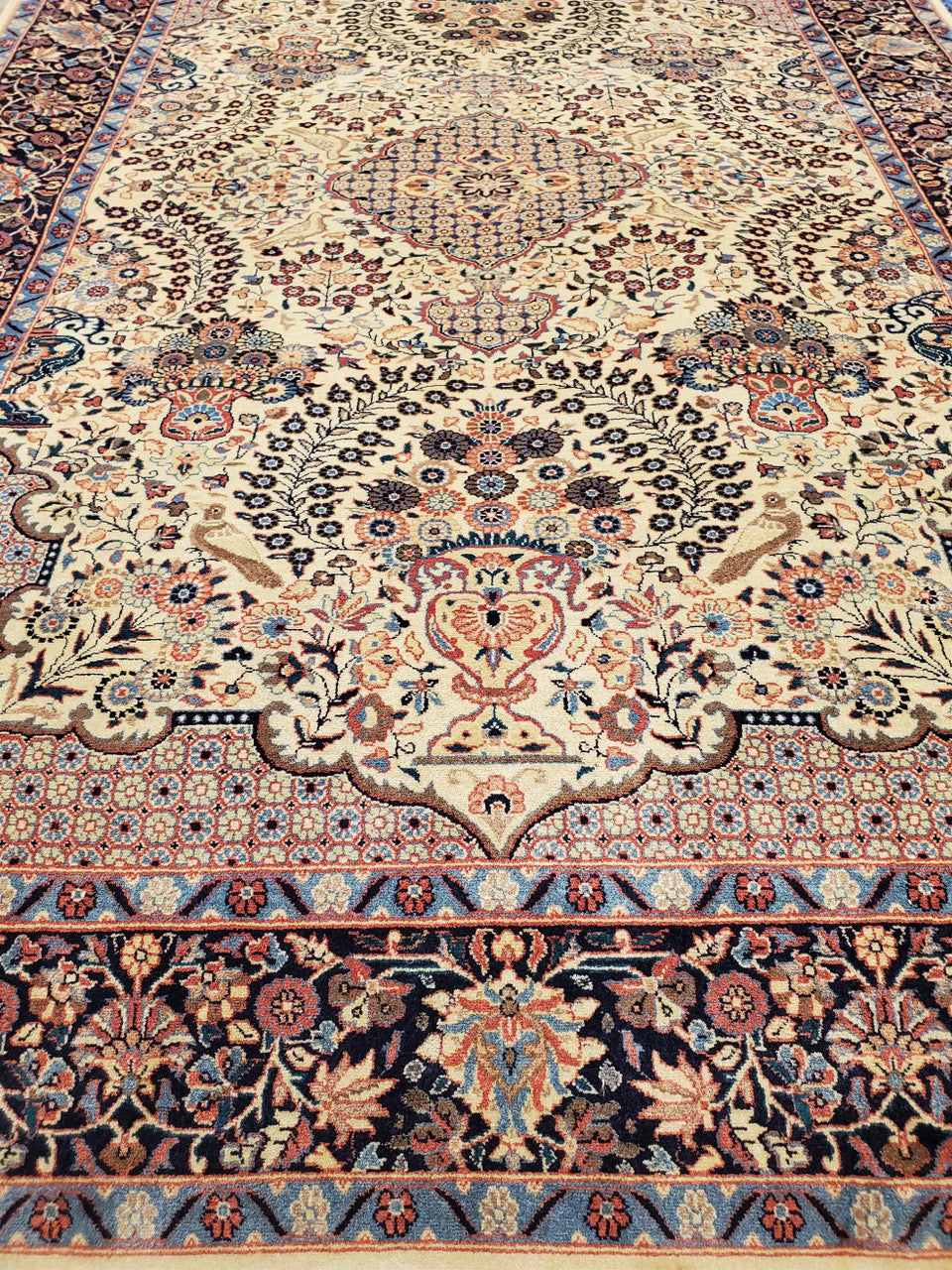 Multi 4'7" x 7'2" Traditional Silk Persian Hand knotted Wool Rug - Sku: ART70895