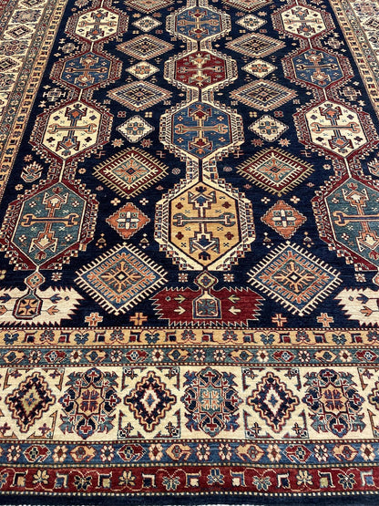 Caucasian Fine Super Kazak Wool Hand Knotted Rug 8'07''x12'07''  - AR81535