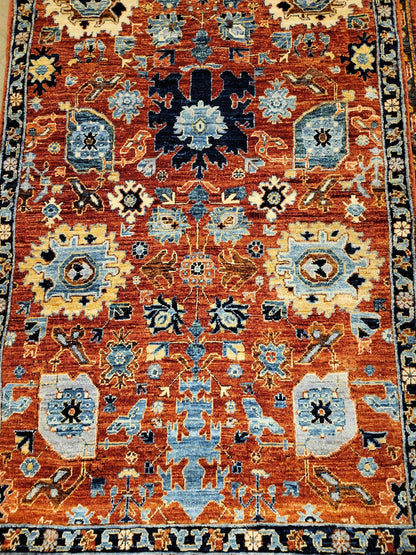 Tribal Nomad Vege Dye Wool Hand Knotted Rug 3'00''x4'10''  - AR78691