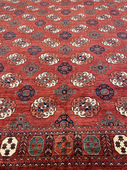Tribal Nomad Vege Dye Wool Hand Knotted Rug 12'00''x14'07''  - AR83640