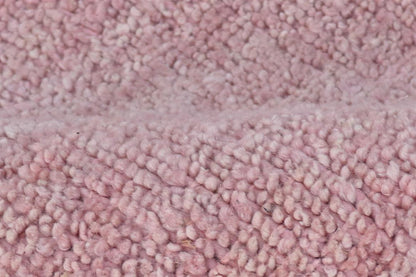 Loom Collection, Textured Solid Color Pink, Nz Wool Handknotted Rug 6'01" X 8'11" -Art94877