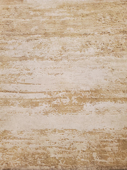 Modern Abstract  Silk and Wool Hand Knotted Rug 3'10''x5'08''  - AR44637