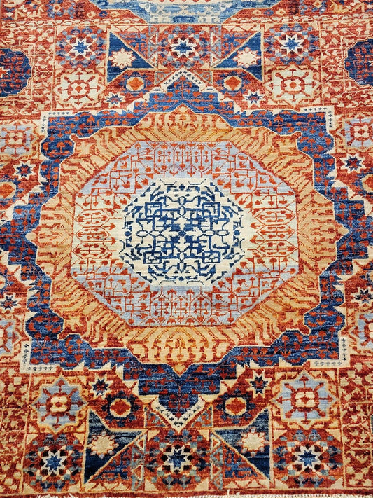 Farahan Mamluk Design Wool Hand Knotted Rug 2'08''x9'07''  - AR77042