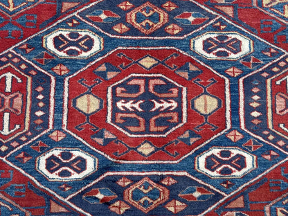 Caucasian Collection Kazak Design Handknotted Rug 6'04" X 6'04" -Art94162