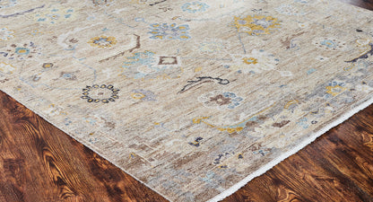 Transitional Hand Knotted Rug Wool & Silk - KAM10050
