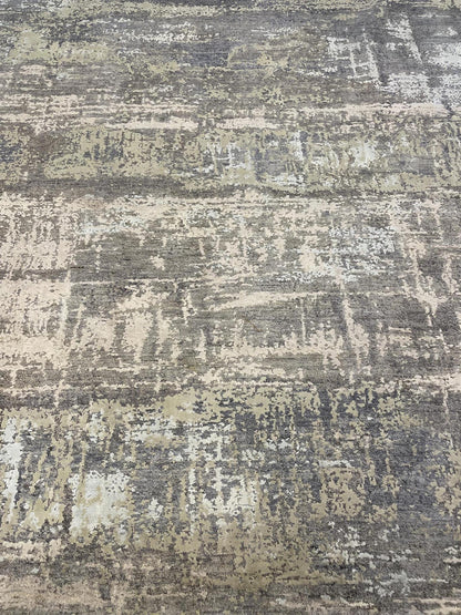 Fine Abstract  Silk and Wool Hand Knotted Rug 8'00''x10'02''  - AR77627