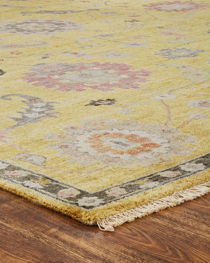 Transitional Hand Knotted Rug Wool & Silk - KAA9030