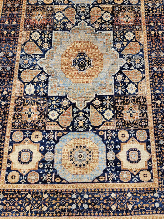 Farahan Mamluk Design Wool Hand Knotted Rug 3'10''x5'11''  - AR77017