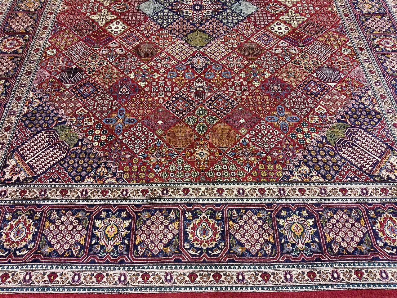 Red 8'0" x 10'1" Traditional/Persian Hand knotted Wool Rug - Sku: ART70920