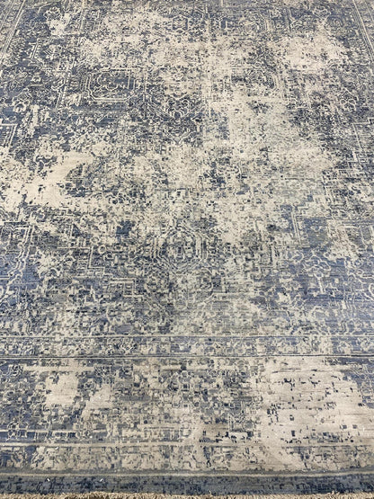 Indigo Collection W/Silk Handknotted Rug 9'10" X 13'11" -Art78165