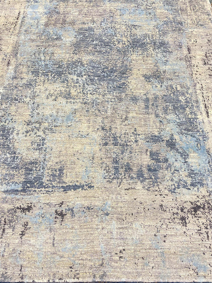 Fine Abstract  Silk and Wool Hand Knotted Rug 6'06''x9'11''  - AR73969